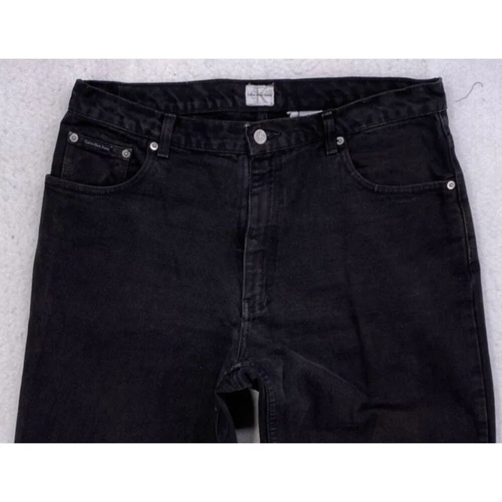 Calvin Klein Jeans Men’s 34x28 Easy Fit Black Denim Straight Leg Made in Mexico